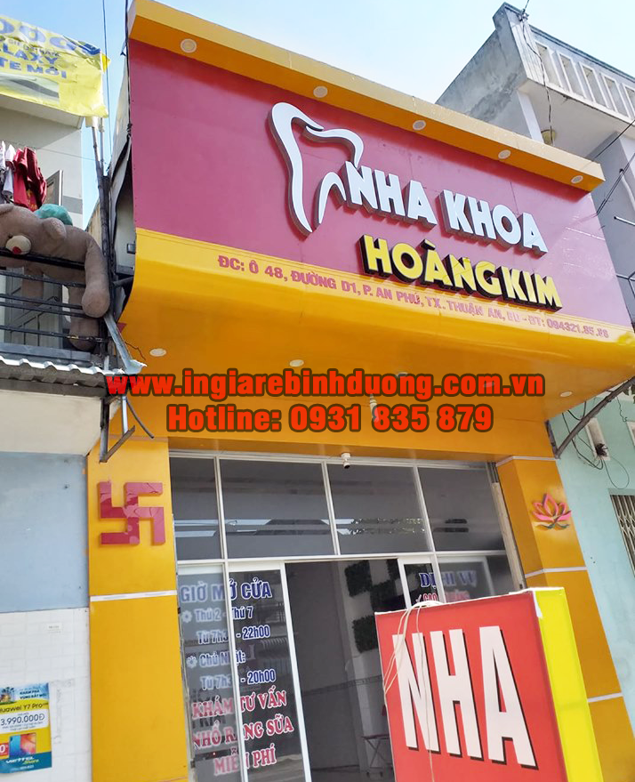 Dịch vụ thi công bảng hiệu quảng cáo alu chữ nổi Bình Dương