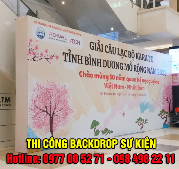 Thiết kế và in backdrop giá rẻ tại Bình Dương