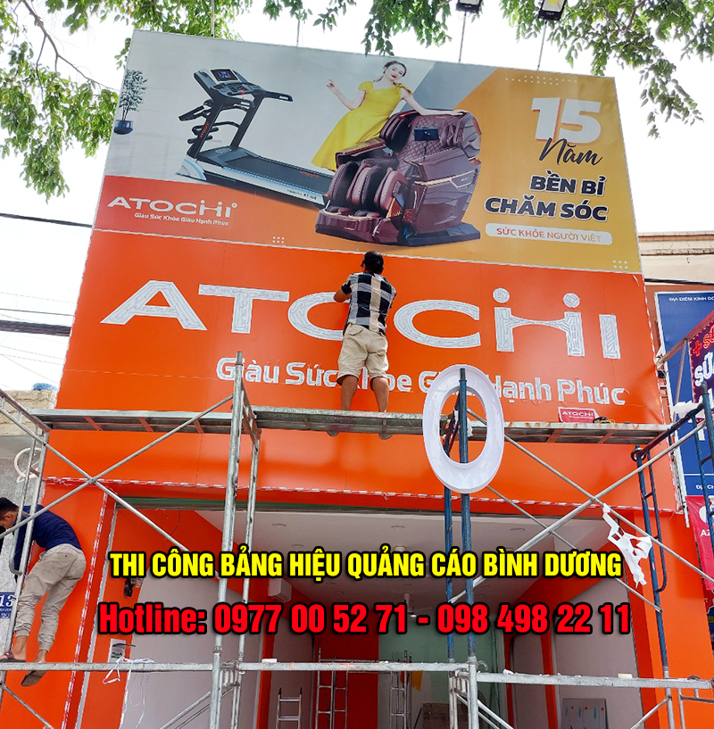 Dịch vụ thiết kế và thi công bảng hiệu quảng cáo Bình Dương uy tín giá rẻ