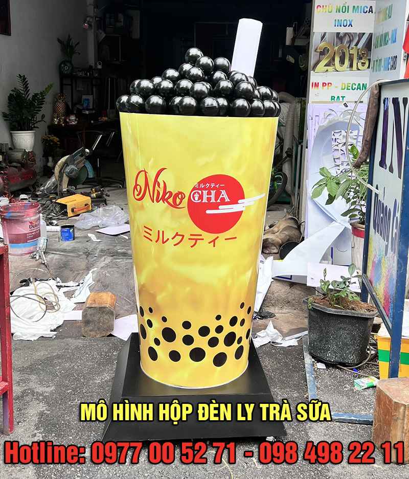 Mô hình hộp đèn ly trà sữa GIÁ TỐT tại Bình Dương