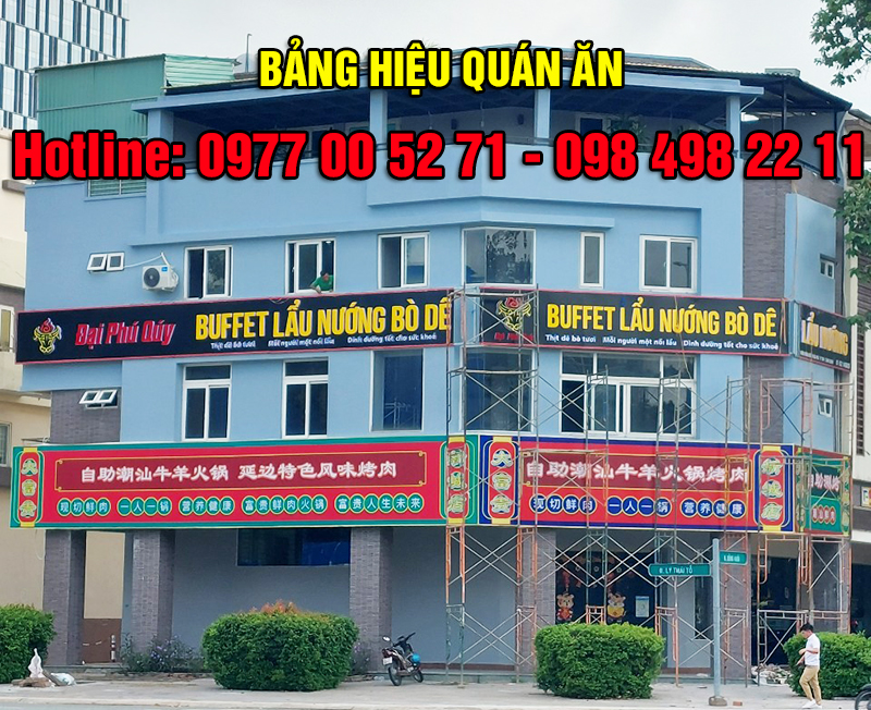 Nhận gia công bảng hiệu quán ăn đẹp, ấn tượng với giá tốt nhất
