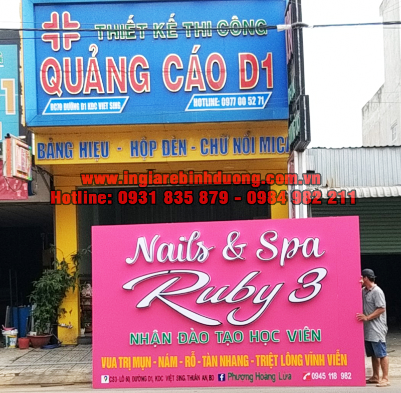 Bảng hiệu spa đẹp - Quảng cáo Bình Dương