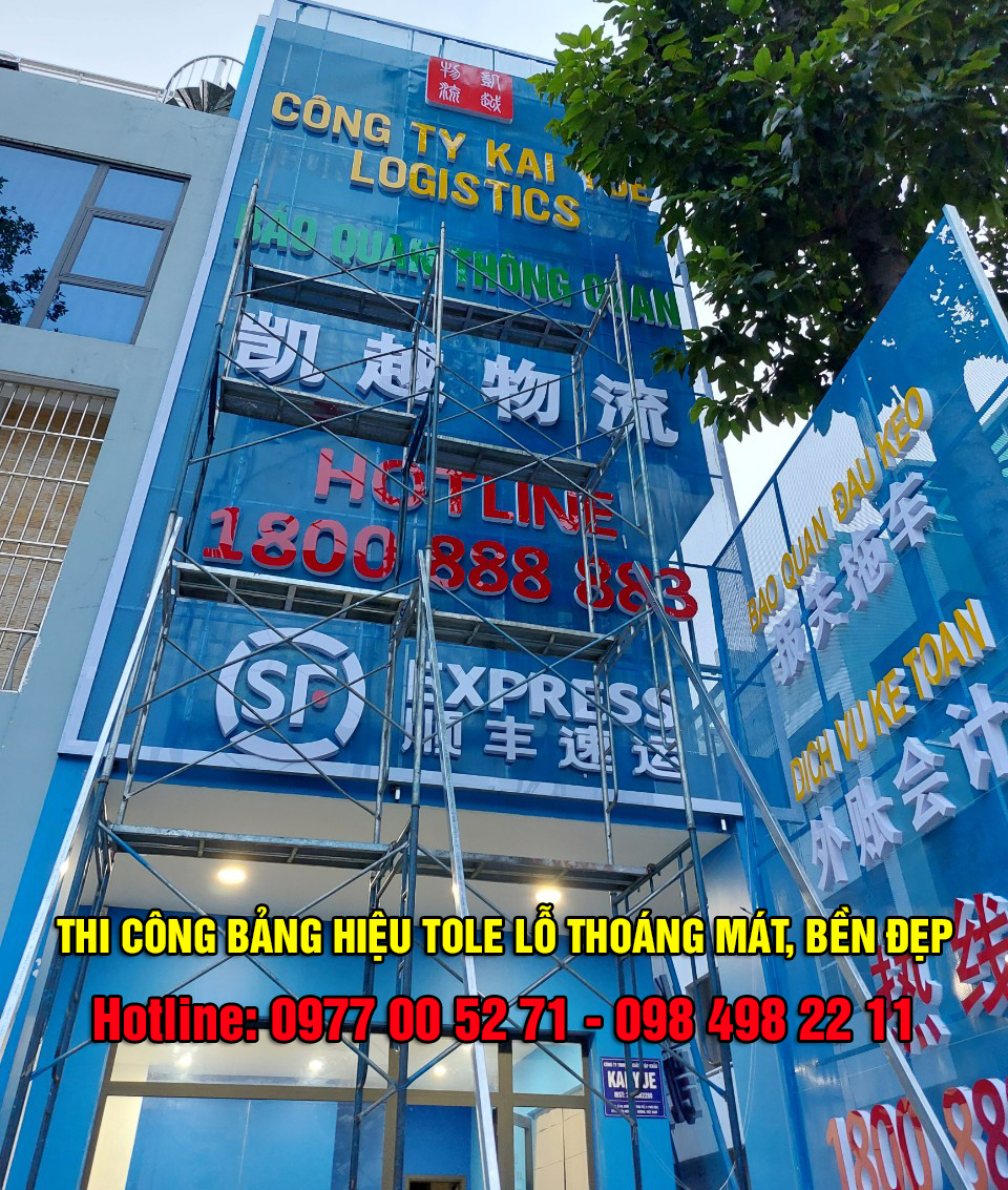 Thi công bảng hiệu tole (tôn) tại Bình Dương ✅ GIÁ RẺ - UY TÍN 