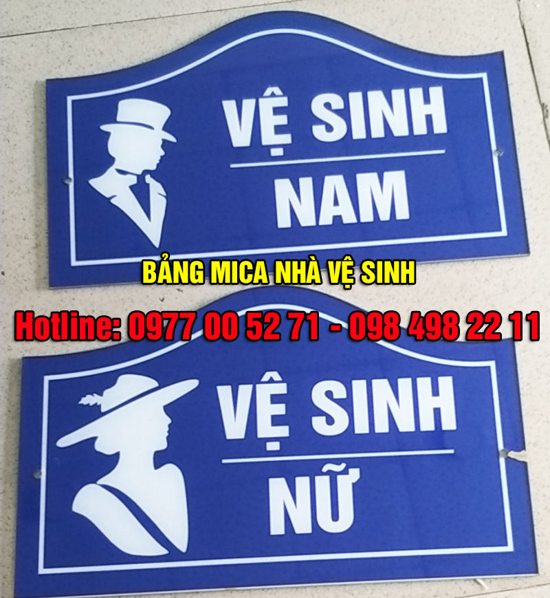 Làm bảng mica nhà vệ sinh giá rẻ nhanh chóng, lắp đặt tận nơi tại Bình Dương
