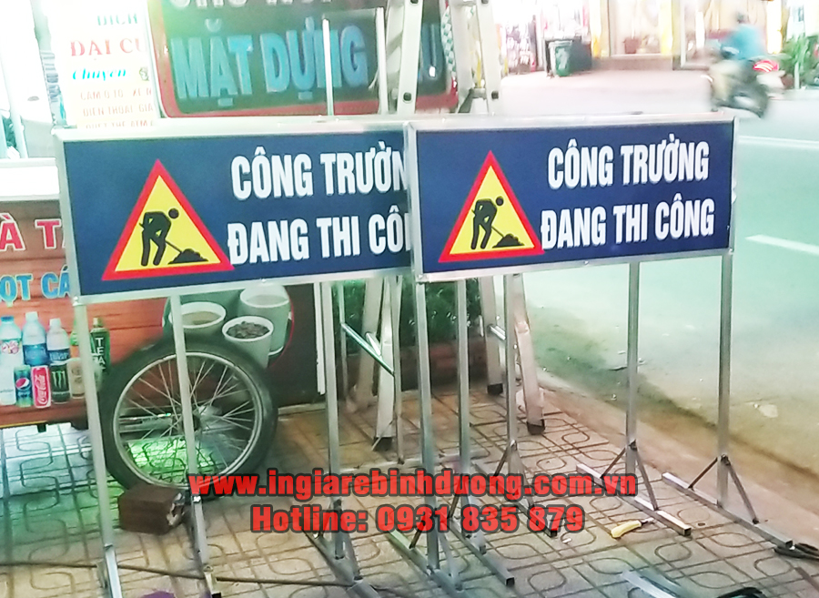 In ấn và thi công lắp đặt bảng biển công trình giá rẻ tại Bình Dương