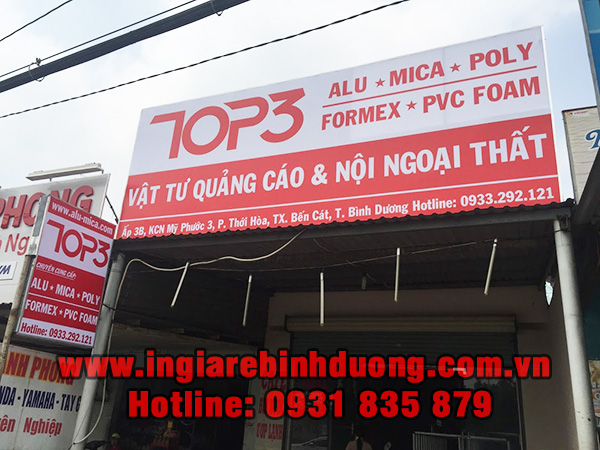 Chuyên in bảng hiệu quảng cáo đẹp, giá rẻ tại Bình Dương