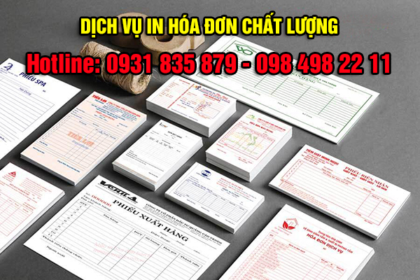 Chuyên in hóa đơn bán hàng các loại với số lượng ít tại Bình Dương